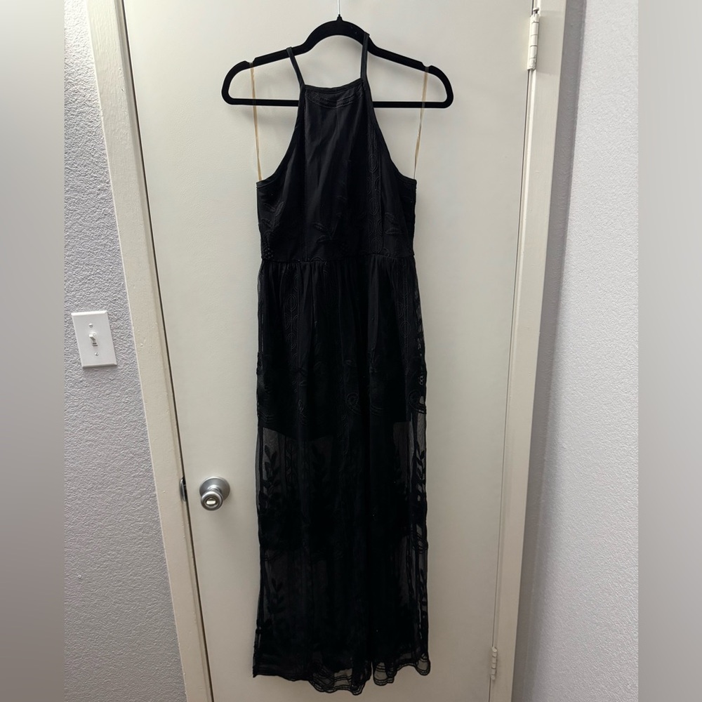 Entro Black Halter Dress